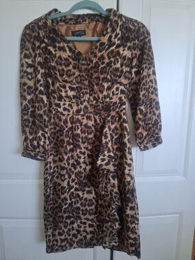 Tahari ASL Leopard-Print Midi Dress - Brown